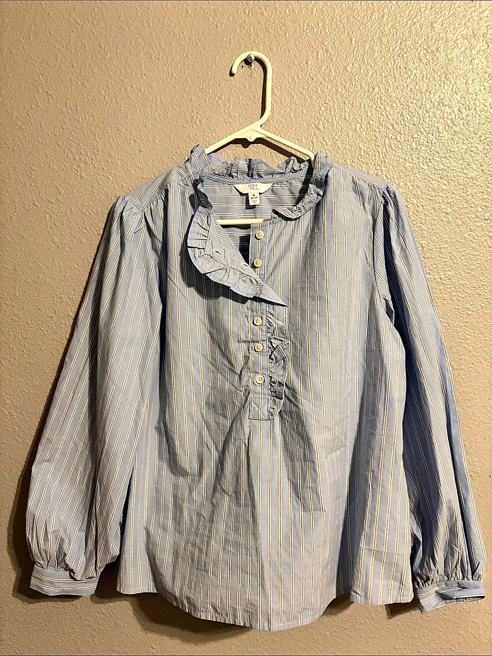 Time and Tru Girls' Striped Blouse Size Medium Like New